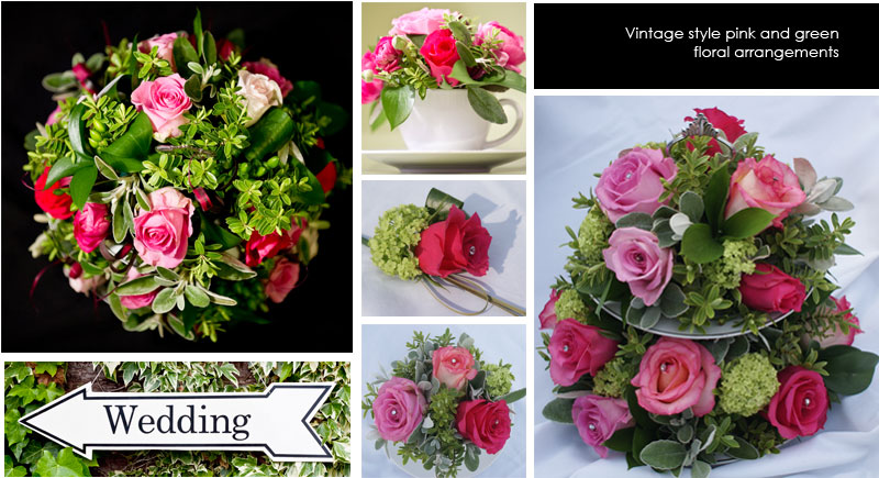 vintage style wedding flowers